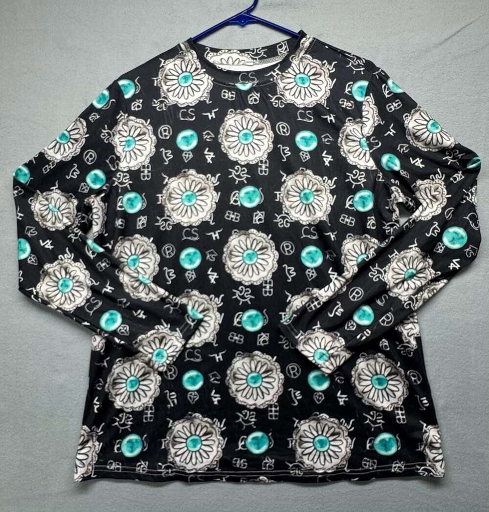 Forever in Turquoise Mesh Long Sleeve Top